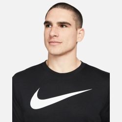 T-SHIRT NIKE PARK20 SWOOSH CW6936 010 75% POLYESTER 13% COTTON 12% RAYON