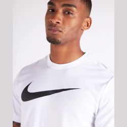T-SHIRT NIKE PARK20 SWOOSH CW6936-100 75% POLYESTER 13% COTTON 12% RAYON