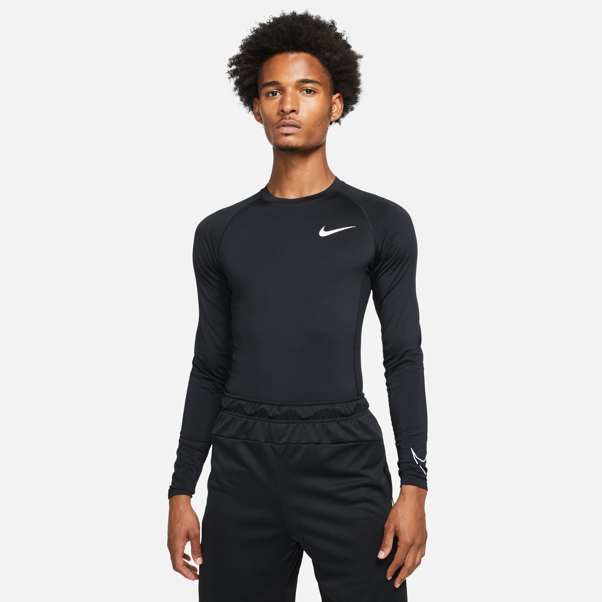 MAGLIA NIKE PRO  DF TIGHT TOP LS  DD1990-010 92% POLYESTER 8% ELASTANE