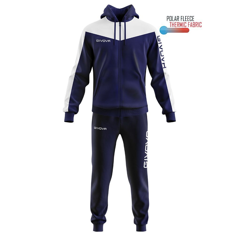 TUTA ROMA CON CAPPUCCIO POLARFLEECE GIVOVA TT013-0403
