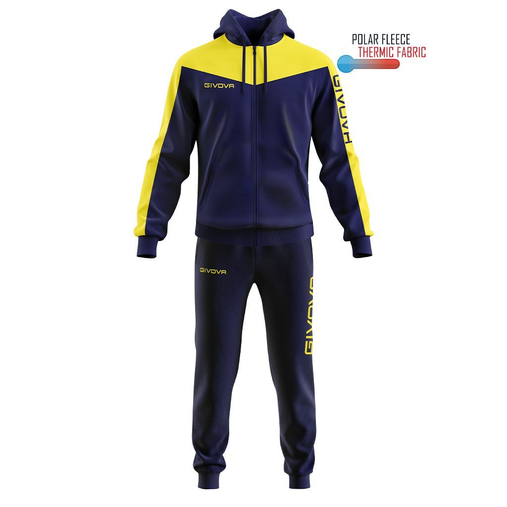 TUTA ROMA CON CAPPUCCIO POLARFLEECE GIVOVA TT013-0407