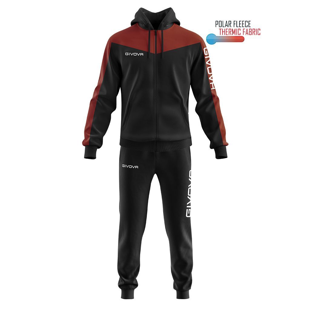 TUTA ROMA CON CAPPUCCIO POLARFLEECE GIVOVA TT013-1008