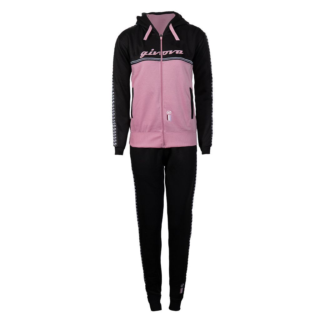 TUTA DONNA 101 CON BANDA E CAPPUCCIO IN FLEECE GIVOVA LFD02-0017
