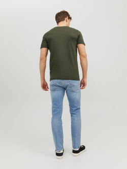 T-SHIRT JJEORGANIC BASIC TEE SS O-NECK NOOS 12156101-OLIIVE 100% Cotton