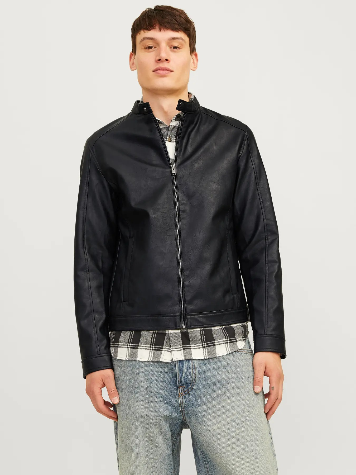 JJEDYLAN CLEAN PU JACKET NOOS 12261195-BLACK