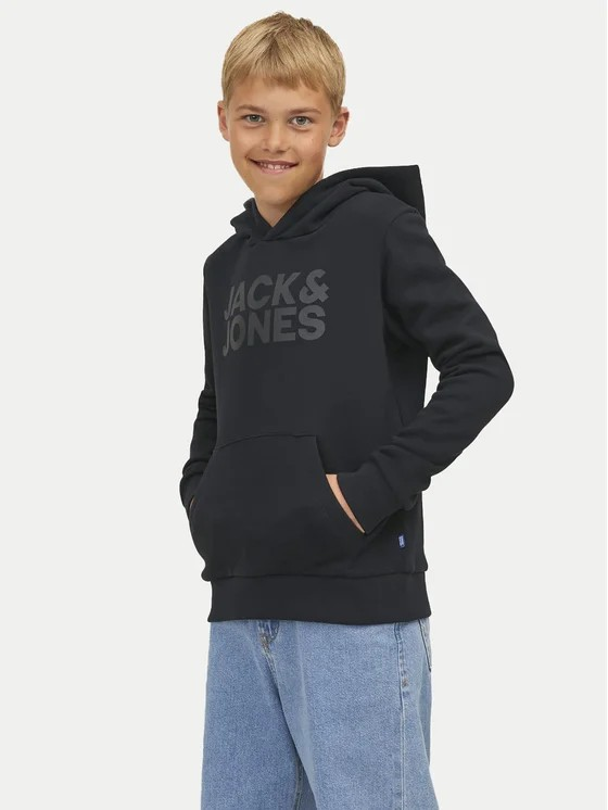 JJECORP LOGO SWEAT HOOD NOOS JNR BLACK2                             