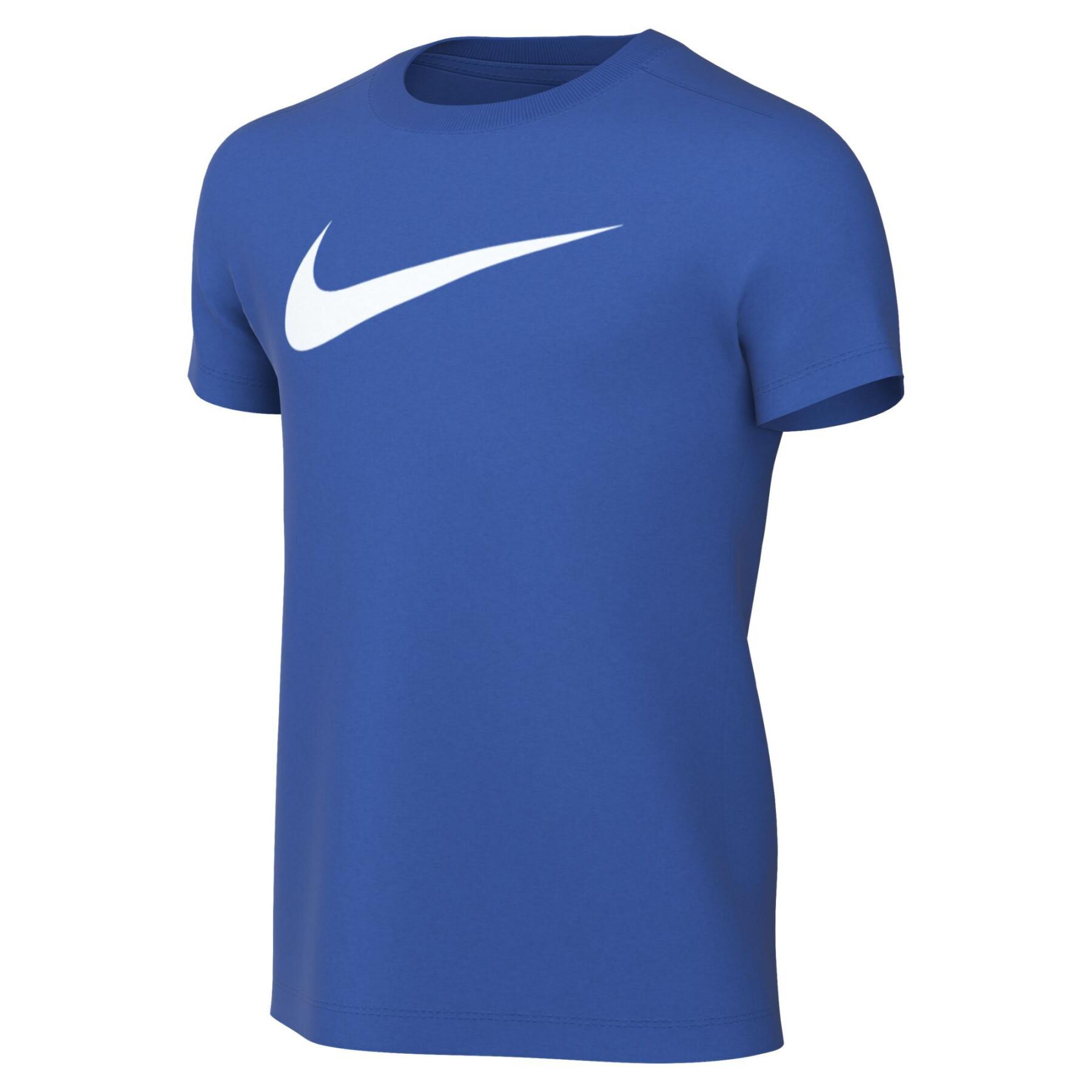 T-SHIRT YOUTH SWOOSH CW6941-463                               75% POLYESTER 13% COTTON 12% RAYON