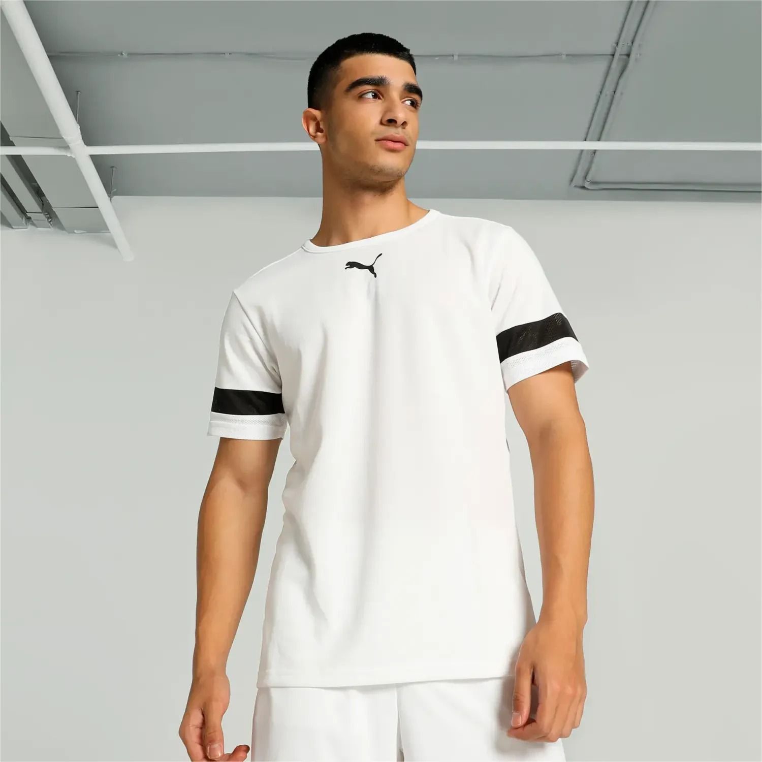 T-shirt da calcio Puma TeamRISE  704932-04 100% poliestere