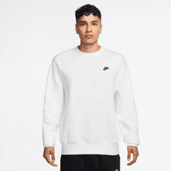 FELPA GIROCOLLO UOMO NIKE CLUB FN3886-100 67-80% cotone/20-33% poliestere