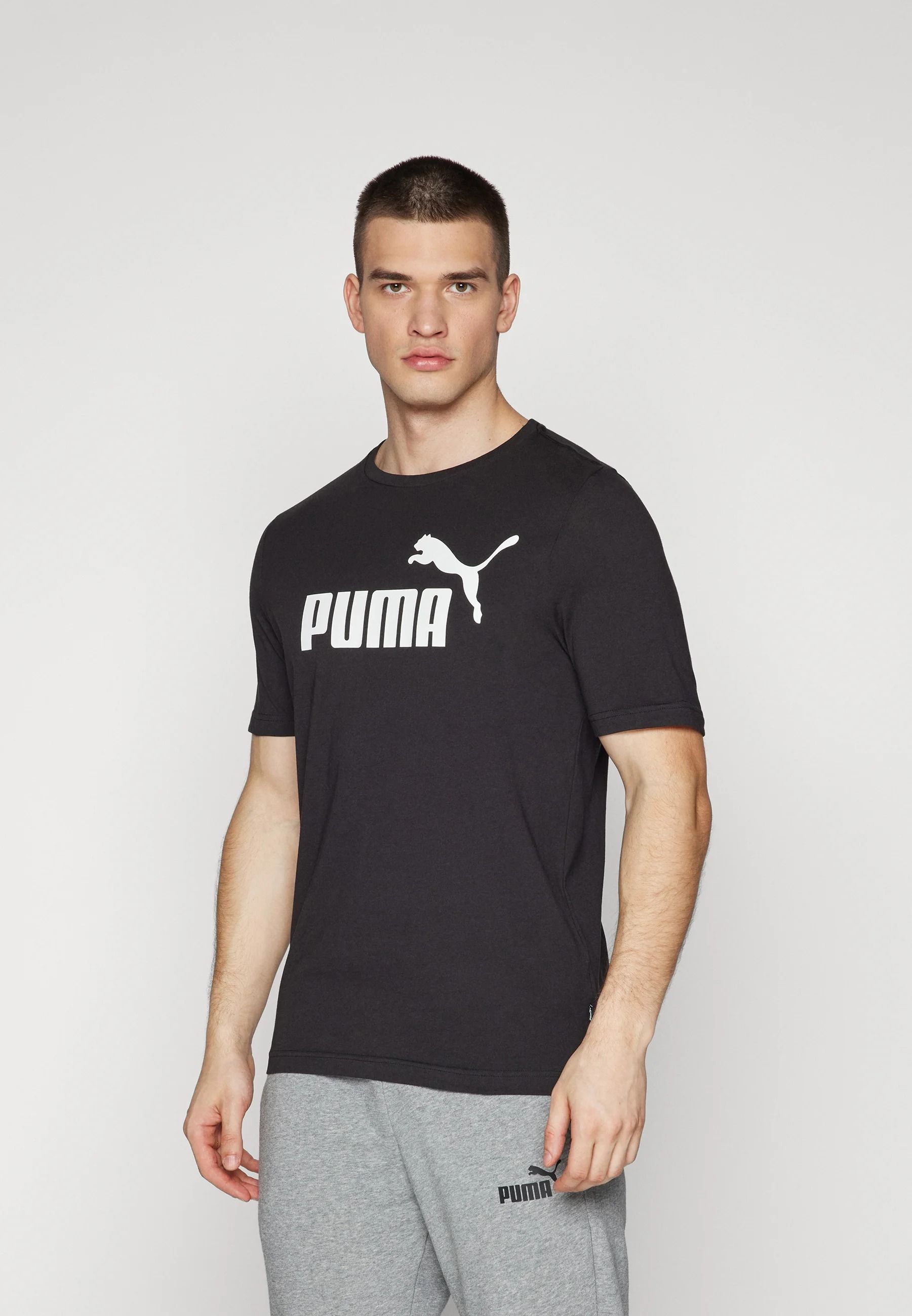 T-SHIRT PUMA ESS LOGO TEE 586666-01 100% cotone